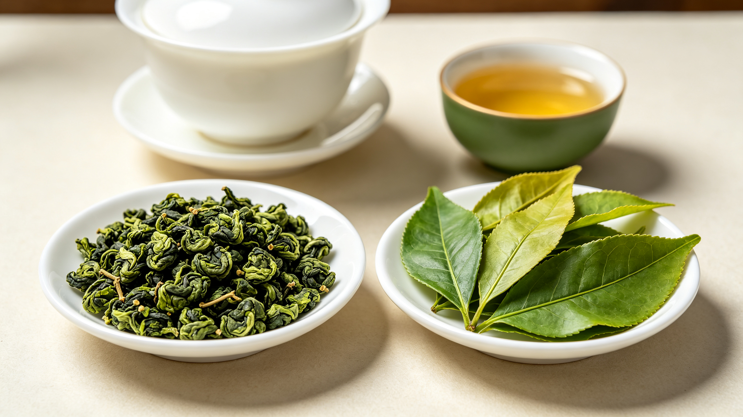 Tieguanyin tea before and after brewing
